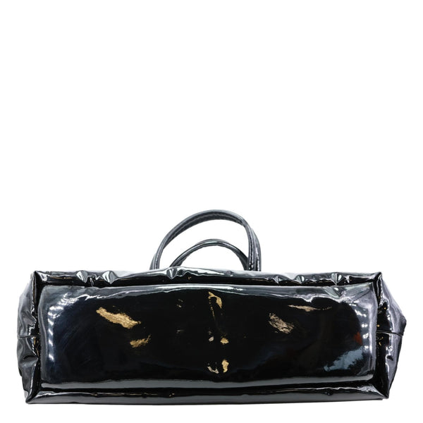 YVES SAINT LAURENT Maxi Patent Leather Tote Bag Black