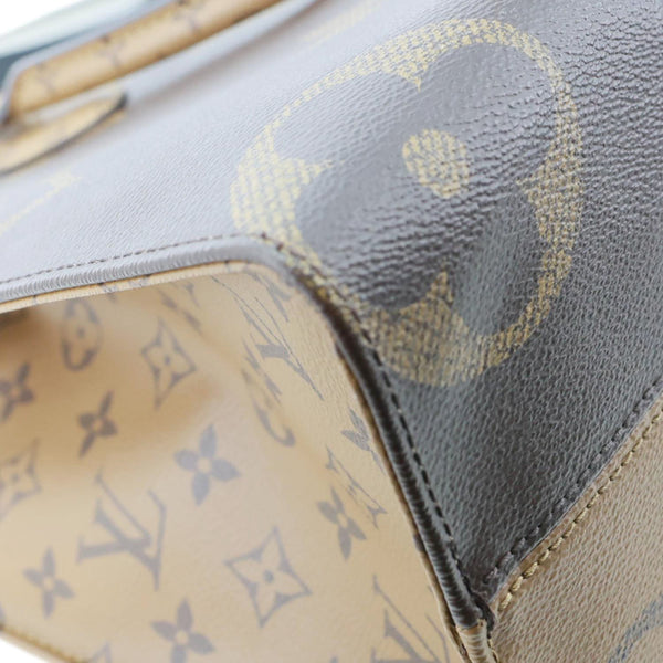 LOUIS VUITTON Onthego MM Reverse Monogram Giant Canvas Tote Bag Brown