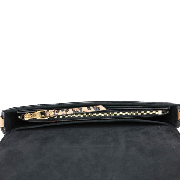 LOUIS VUITTON Felicie Monogram Empreinte Pochette Crossbody Bag Black