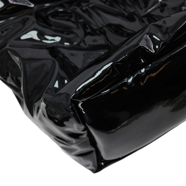 YVES SAINT LAURENT Maxi Patent Leather Tote Bag Black