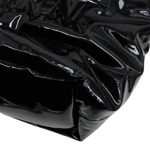 YVES SAINT LAURENT Maxi Patent Leather Tote Bag Black