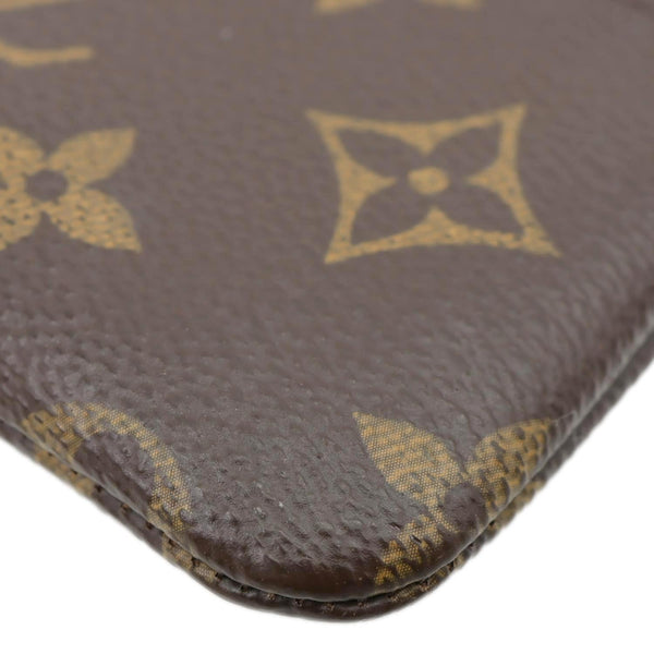 LOUIS VUITTON Key Cles Monogram Canvas Pouch Brown
