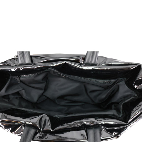 YVES SAINT LAURENT Maxi Patent Leather Tote Bag Black