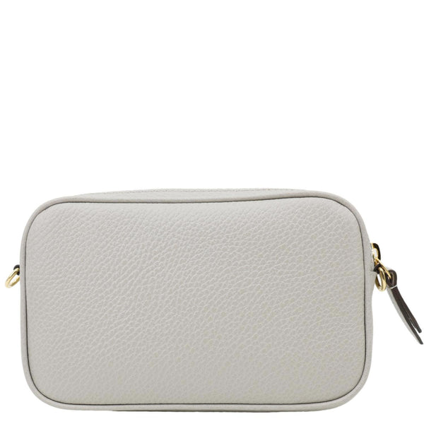 GUCCI GG Marmont Super Mini Calfskin Leather Camera Shoulder Bag Grey 772759