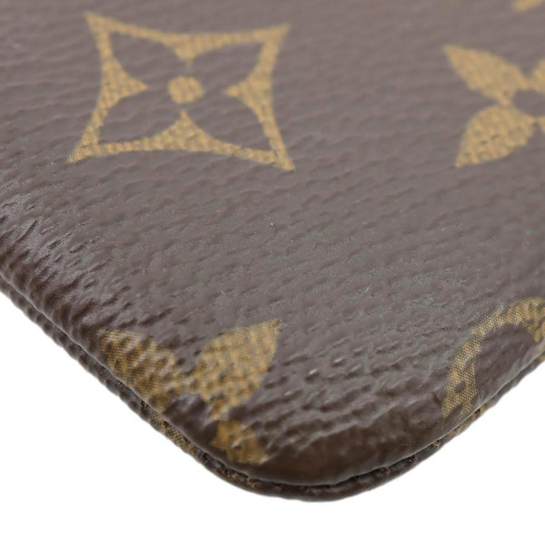 LOUIS VUITTON Key Cles Monogram Canvas Pouch Brown