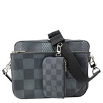 LOUIS VUITTON 3D Trio Damier Graphite Messenger Bag Black