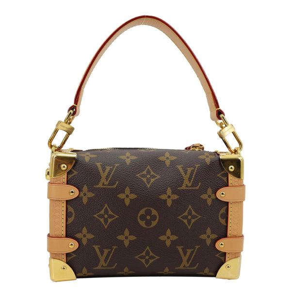 LOUIS VUITTON Side Trunk PM Monogram Canvas Tote Shoulder Bag Brown