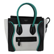 CELINE Micro Luggage Calfskin Leather Tote Bag Tri-Color