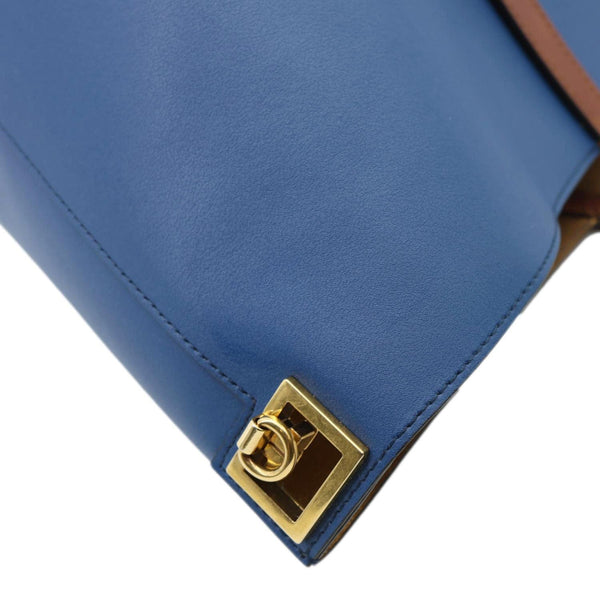 GIVENCHY GV Calf Leather Shopper Tote Bag Blue