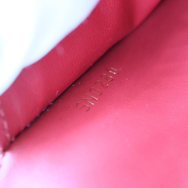 LOUIS VUITTON Flore Monogram Canvas Chain Wallet Fuchsia