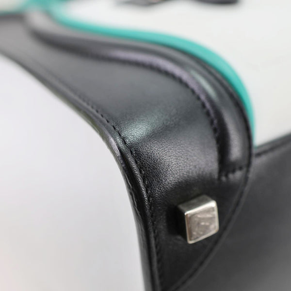 CELINE Micro Luggage Calfskin Leather Tote Bag Tri-Color