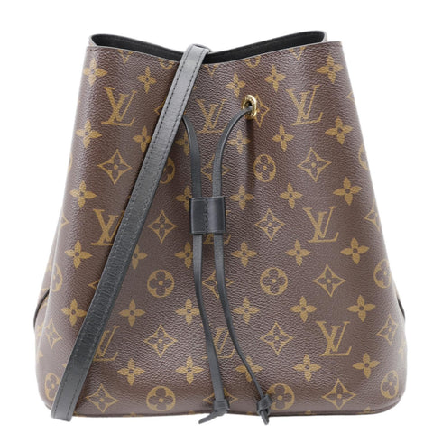 LOUIS VUITTON Neonoe MM Monogram Canvas Shoulder Bag Black
