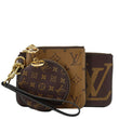 LOUIS VUITTON Trio Giant Reverse Monogram Canvas Pouch Brown