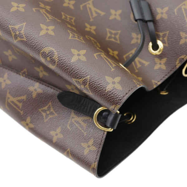 LOUIS VUITTON Neonoe MM Monogram Canvas Shoulder Bag Black