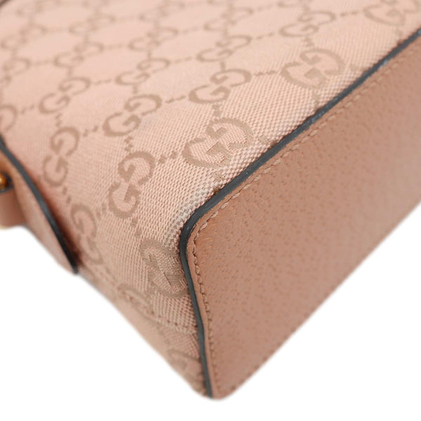 GUCCI Ophidia Dome Small GG Canvas Shoulder Bag Pink 499621