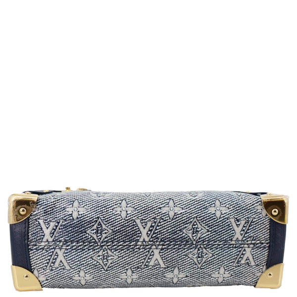 LOUIS VUITTON Side Trunk MM Monoglam Canvas Crossbody Bag Blue