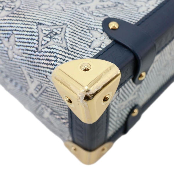 LOUIS VUITTON Side Trunk MM Monoglam Canvas Crossbody Bag Blue