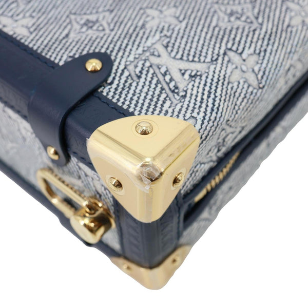 LOUIS VUITTON Side Trunk MM Monoglam Canvas Crossbody Bag Blue