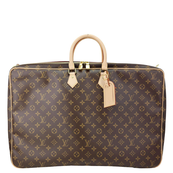 LOUIS VUITTON 2 Hangers Monogram Canvas Garment Cover Bag Brown