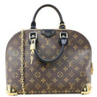 LOUIS VUITTON Alma Trunk PM Monogram Canvas Crossbody Bag Brown