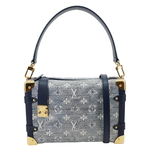 LOUIS VUITTON Side Trunk MM Monoglam Canvas Crossbody Bag Blue
