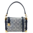 LOUIS VUITTON Side Trunk MM Monoglam Canvas Crossbody Bag Blue