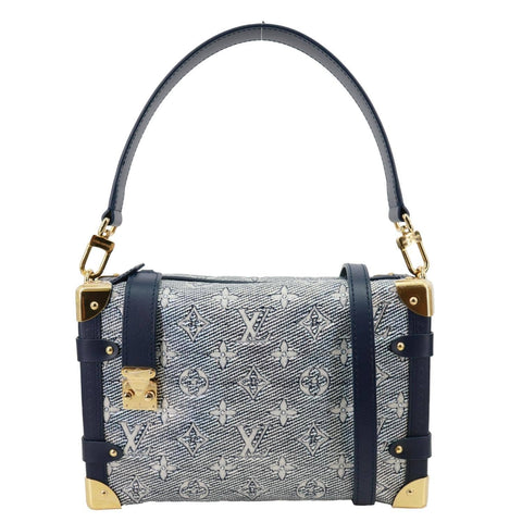 LOUIS VUITTON Side Trunk MM Monoglam Canvas Crossbody Bag Blue