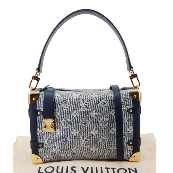 LOUIS VUITTON Side Trunk MM Monoglam Canvas Crossbody Bag Blue