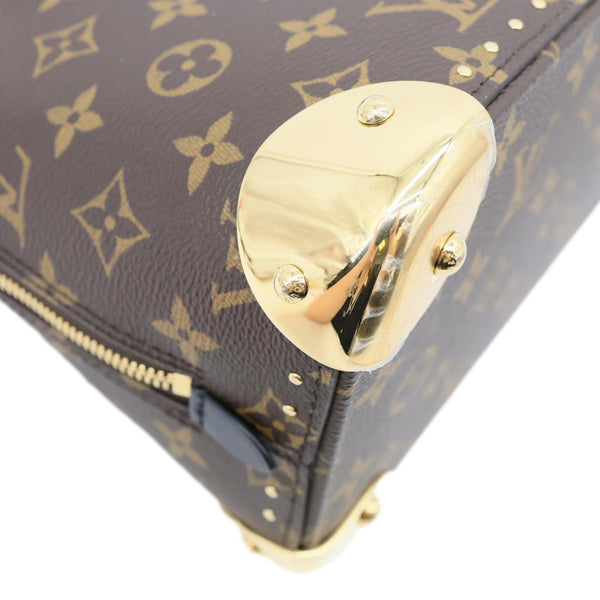 LOUIS VUITTON Alma Trunk PM Monogram Canvas Crossbody Bag Brown