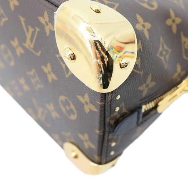 LOUIS VUITTON Alma Trunk PM Monogram Canvas Crossbody Bag Brown