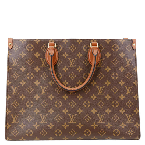 LOUIS VUITTON Onthego Organizer Monogram Canvas Tote Bag Brown