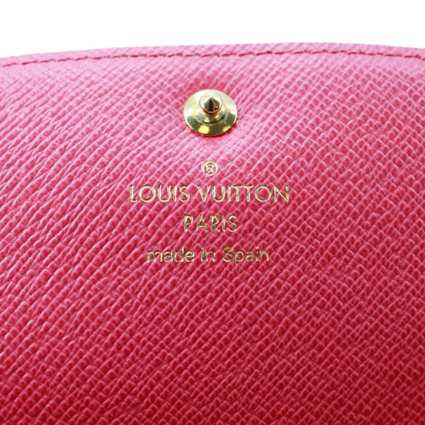 LOUIS VUITTON Emilie Bloom Flowers Monogram Canvas Wallet Rose Ballerine