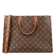 LOUIS VUITTON Onthego Organizer Monogram Canvas Tote Bag Brown