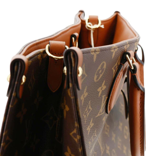 LOUIS VUITTON Onthego Organizer Monogram Canvas Tote Bag Brown