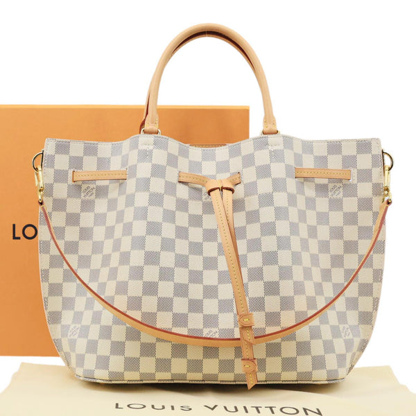 LOUIS VUITTON Girolata Damier Azur Shoulder Bag Rose Ballerine