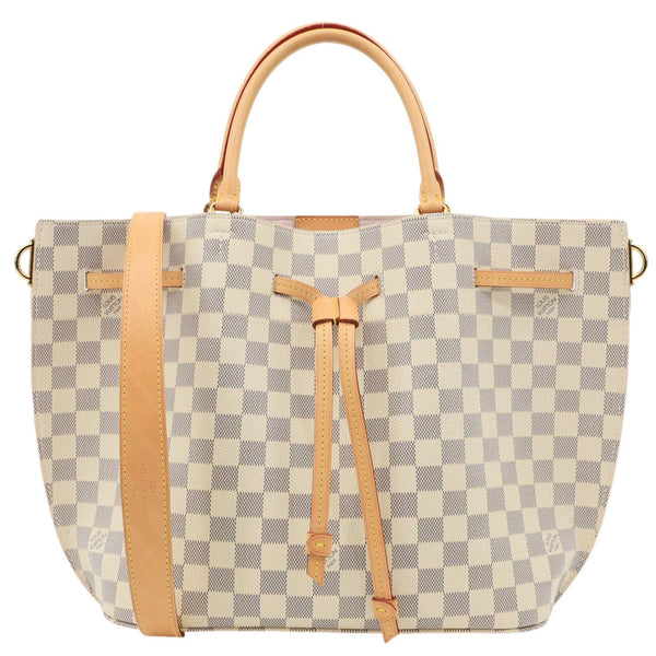 LOUIS VUITTON Girolata Damier Azur Shoulder Bag Rose Ballerine