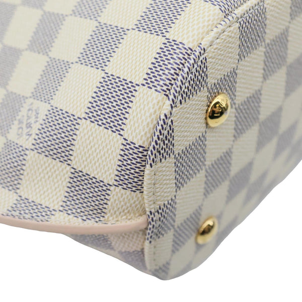 LOUIS VUITTON Girolata Damier Azur Shoulder Bag Rose Ballerine