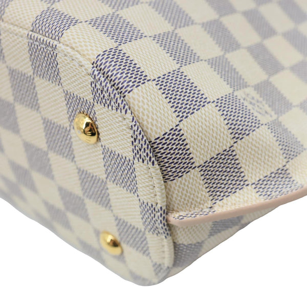 LOUIS VUITTON Girolata Damier Azur Shoulder Bag Rose Ballerine