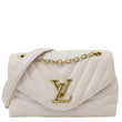 LOUIS VUITTON New Wave Chain MM Calfskin Leather Shoulder Bag Off White