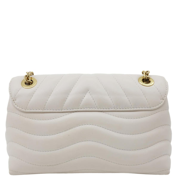 LOUIS VUITTON New Wave Chain MM Calfskin Leather Shoulder Bag Off White
