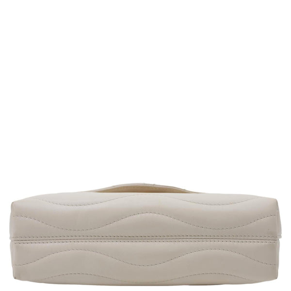 LOUIS VUITTON New Wave Chain MM Calfskin Leather Shoulder Bag Off White