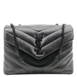 YVES SAINT LAURENT Loulou Quilted Calfskin Leather Shoulder Bag Black
