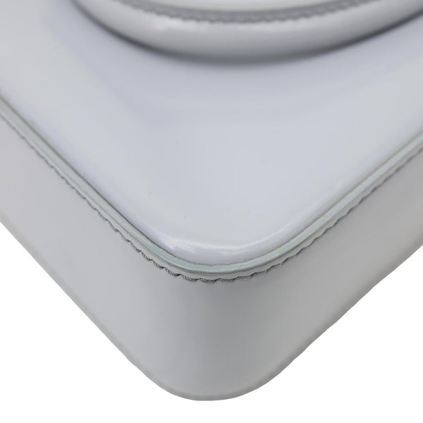 PRADA Mini Spazzolato Leather Tote Bag Grey