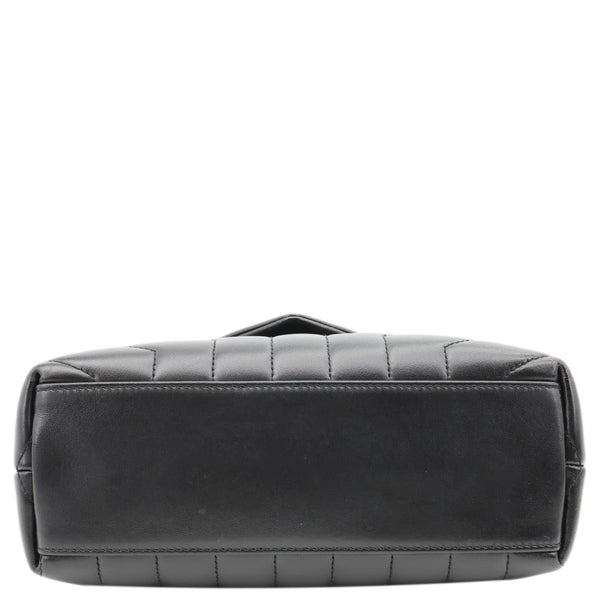 YVES SAINT LAURENT Loulou Quilted Calfskin Leather Shoulder Bag Black