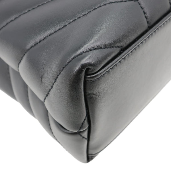 YVES SAINT LAURENT Loulou Quilted Calfskin Leather Shoulder Bag Black