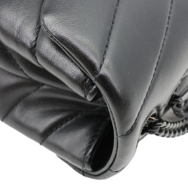 YVES SAINT LAURENT Loulou Quilted Calfskin Leather Shoulder Bag Black
