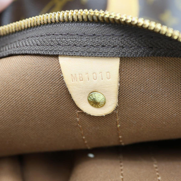 LOUIS VUITTON Keepall 50 Bandouliere Monogram Canvas Travel Bag Brown