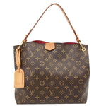 LOUIS VUITTON Graceful PM Monogram Canvas Hobo Bag Brown
