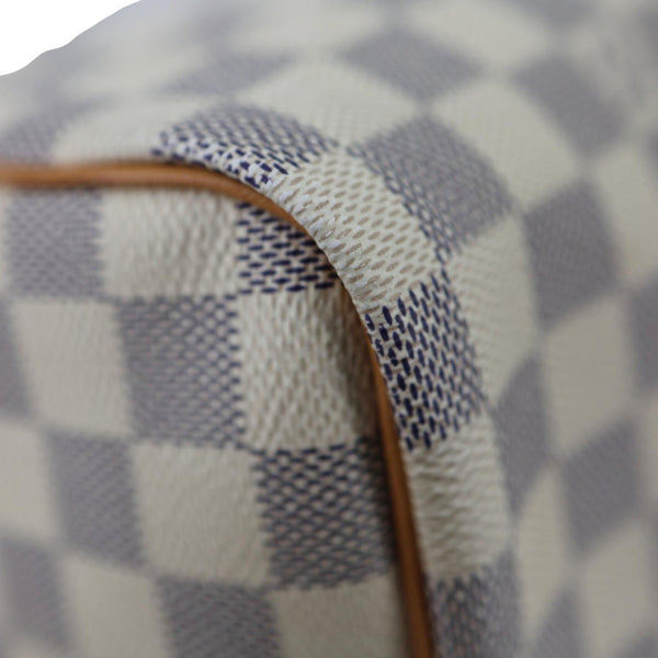LOUIS VUITTON Speedy 30 Bandouliere Damier Azur Shoulder Bag White