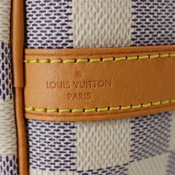 LOUIS VUITTON Speedy 30 Bandouliere Damier Azur Shoulder Bag White